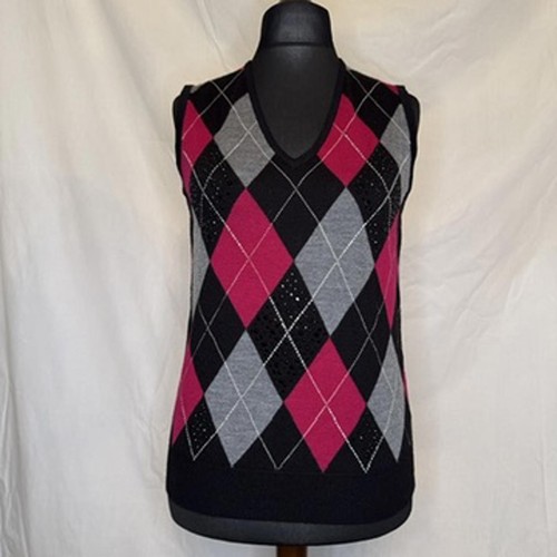 Tuzzi black pink grey argyle - black,