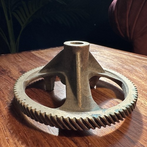 Vintage cast brass - brass, gear