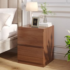2 Drawers Wooden Bedside Table