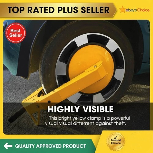 Yellow wheel clamp heavy - wheel, duty
