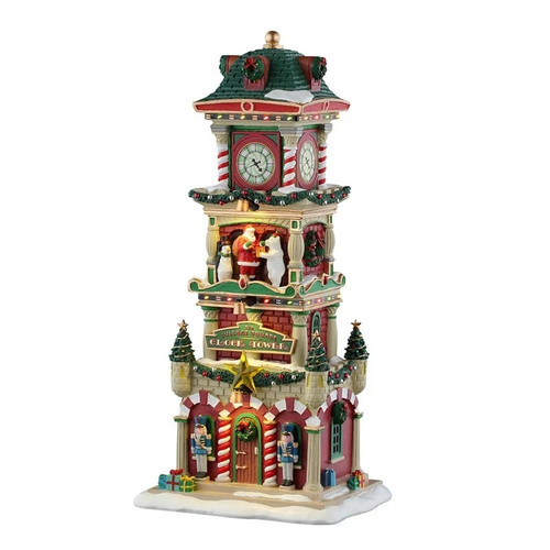 Lemax the village square clock - lemax,