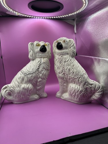 Pair staffordshire dogs - pair,