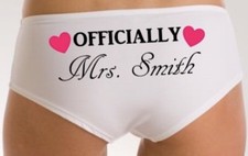 PERSONALISED Wedding Knickers Bride Bridesmaid Favours Gift xmas funny