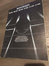 Bontempi owner manual - owner's, 402