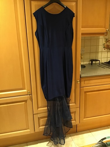 Navy fishtail dress size - navy,