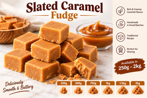 Salted caramel fudge - salted,