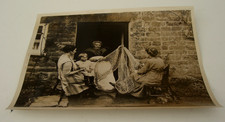 Original Antique Photo Family Making Tennis Nets Powerstock Village Dorset 1920s