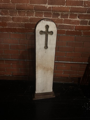 Vintage church pew marker - church,