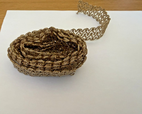 Vintage gold metallic ric rac - ric,
