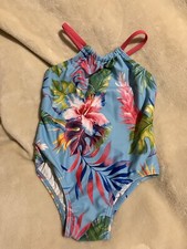Girls 6-9 Months Girls One Piece Swimming Costume Tropical Matalan