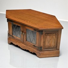 Old Charm TV Stand Corner Video Cabinet "Light Oak"  Clean FREE UK Delivery*