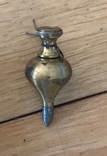 Vintage Brass & Steel 103g Plumb Bob Tool Old Tool (J3)