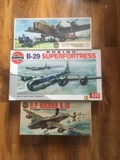 airfix 1/72 vintage kits: Short Stirling, HP Halifax BIII, B29 Superfortress.