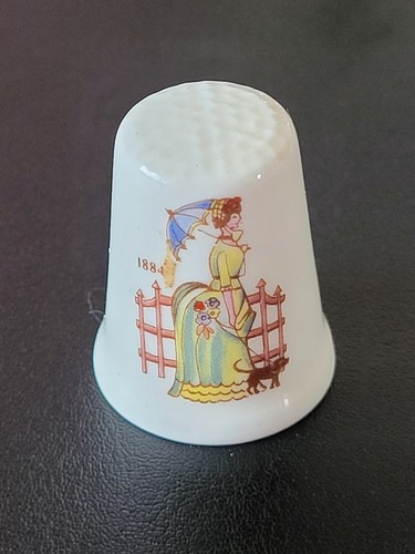 Collectible bone china thimble - bone,