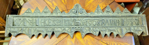 Tramp art window valance 1908 - tramp,