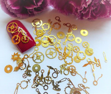 50 x Nail Art Gold Steam Punk