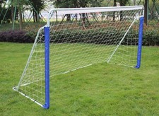 8ft Football Goal Portable Steel Outdoors Garden Training Rot-Proof Bag 240cm