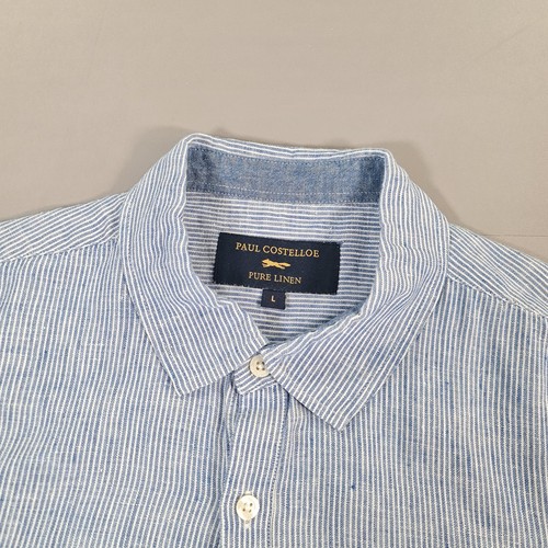 Paul costelloe mens shirt blue - costelloe,