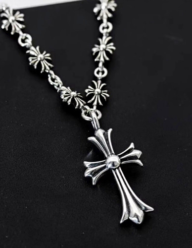Silver tone cross pendant - silver,