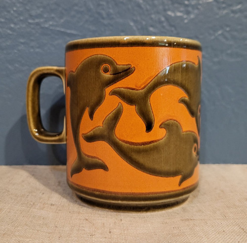 Vintage hornsea dolphin - vintage, mug