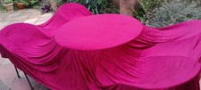 Raspberry  Pink Fabric.  crushed velvet look .Tablecloth/ Bedspread
