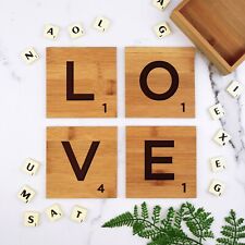 Set of 4 Scrabble Letter Tile