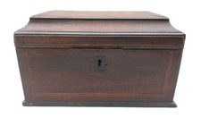 Antique Georgian Chippendale Style Mahogany Tea Caddy Needs TLC (K22)