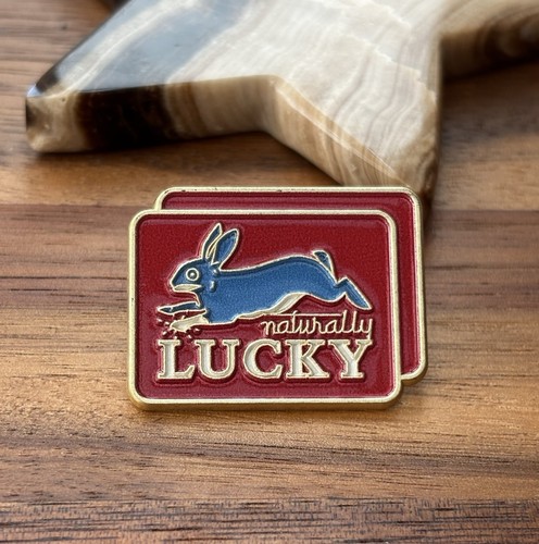 Lucky rabbit enamel pin - enamel, retro