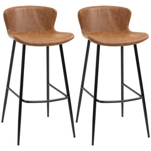 Bar stools set - 2, leather