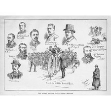 Surrey Bicycle Club's Spring Meeting - Antique Print 1888
