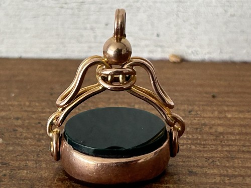 Edwardian 9ct gold swivel - edwardian,