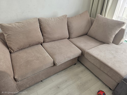 Shaped corner sofa with - corner,