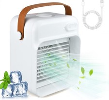 Desktop Fan Air Conditioner Small Compact Water Mist Ice Cooler USB home office