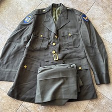 WWII US Airborne Troop Carrier Jacket Coat Uniform With Pants Green￼31L