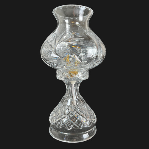 Vintage cut crystal table lamp - cut,