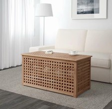 New HOL Storage table acacia Durable modern bench Stock able side table 98x50 cm