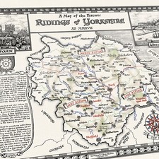 The Yorkshire Map - Fine Art Prints by Manuscript Maps