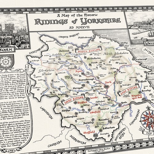 The yorkshire map fine - the,