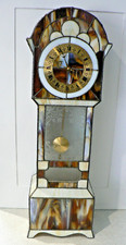 RARE TIFFANY STYLE  "GRANDMOTHER CLOCK"  - PENDULUM QUARTZ MOVEMENT -  77cm TALL