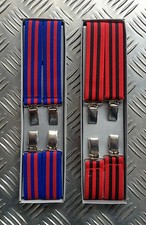 Retro Vintage Unisex Slim Clip-On Elastic Braces / Suspenders - Adjustable - NEW