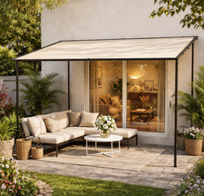 Lean to Garden Pergola Wall