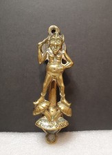 Antique (1925) Exmoor Pixie  Brass Doorknocker - 100yr old Home Door Decor