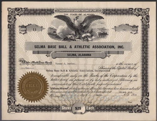 1927 selma base ball - selma,