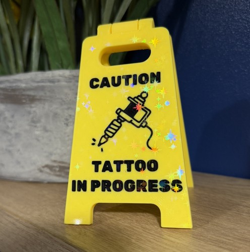 Funny caution tattoo - caution,
