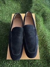 Tod's Suede Loafers Driving Shoes Black Mens UK 8