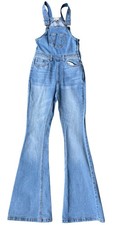 Flared Dungarees Blue Denim