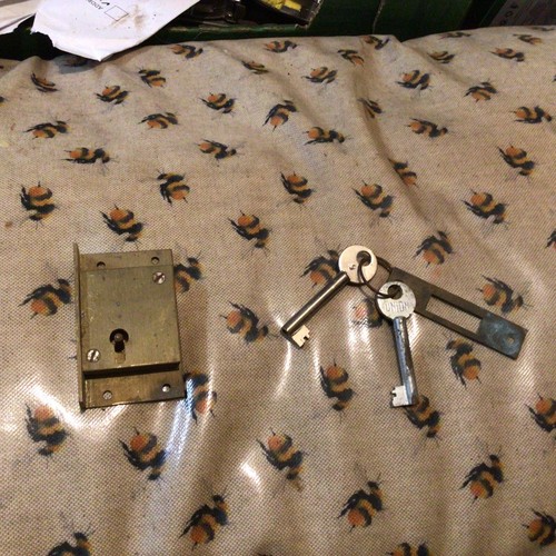 Brass cupboard lock - cupboard,