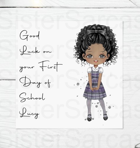 Girls kids personalised tartan - girls,