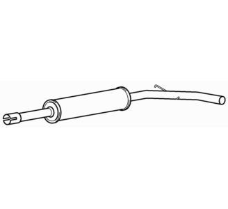 Centre exhaust middle silencer - exhaust,