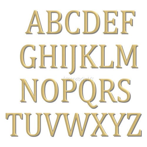 Wooden letters numbers 2cm - wooden,